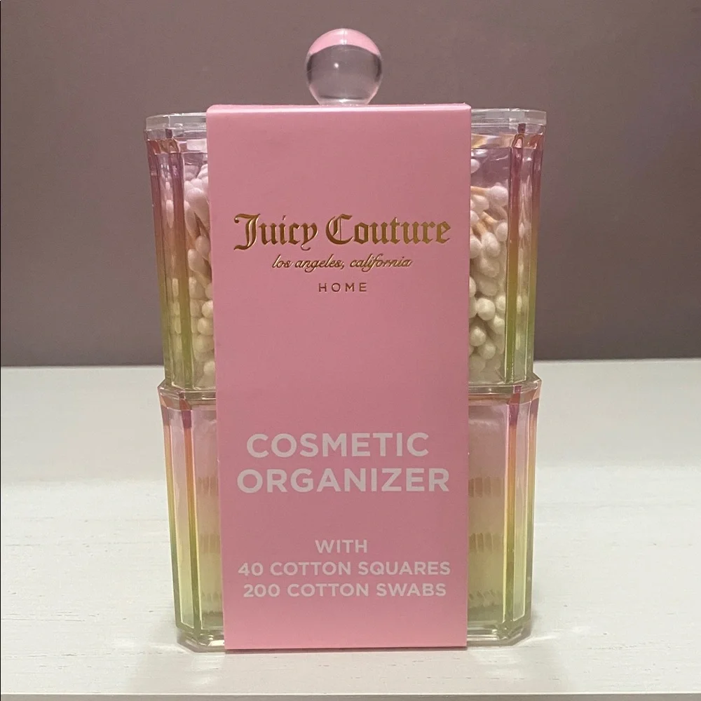 Juicy Couture Cosmetic Pink Ombré Organizer with Lid